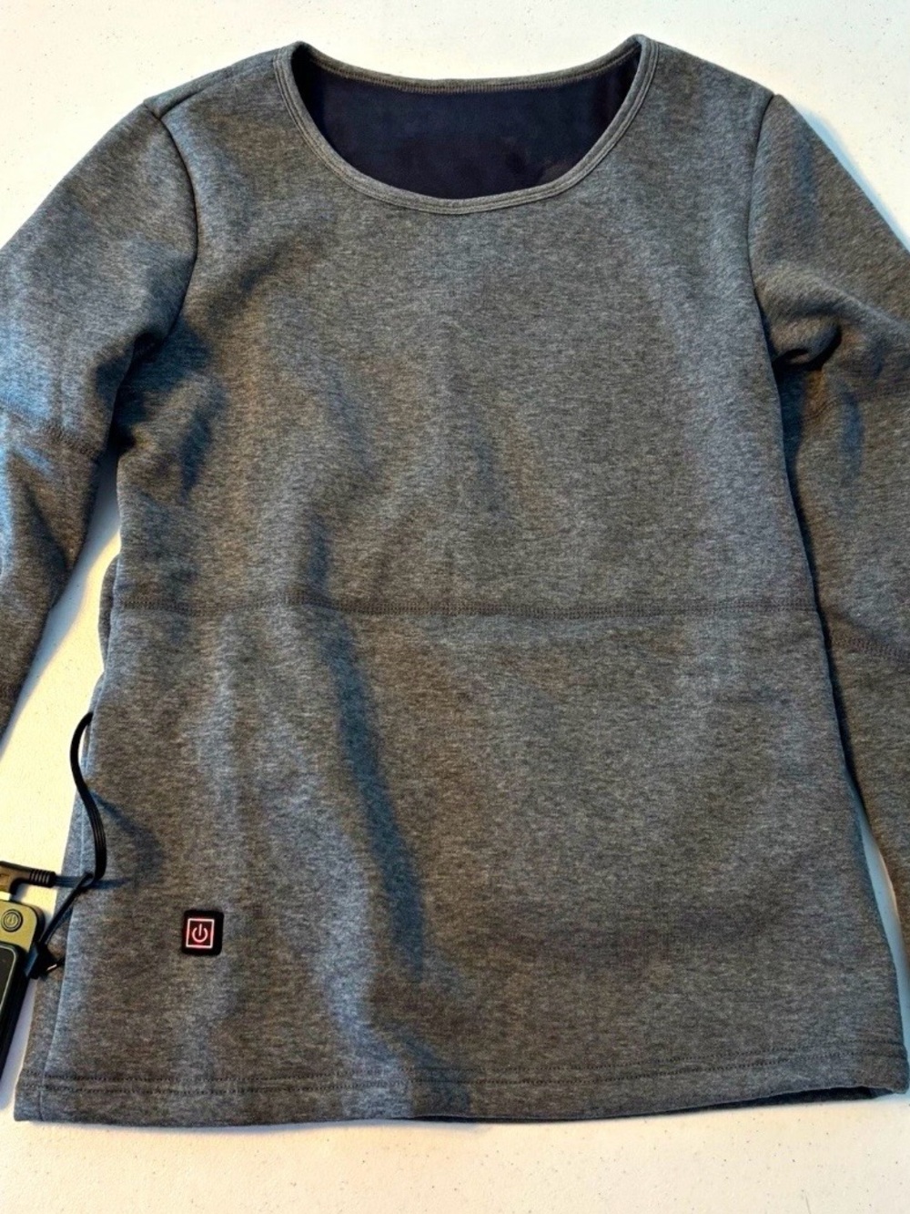 Toasty body battery pack operated Gray Men’s Long-Sleeve Heated Sweater